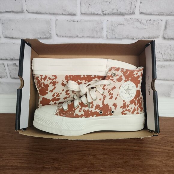 ⭐Converse Chuck Taylor All Star Lift Platform Animal Print 8 Women Shoes A10141C - Picture 8 of 11